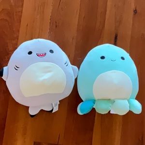 squishmellow BUNDLE shark and octopus